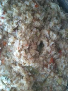 Little Millet (సామ బీయము) with assorted vegetables.  Photo by Peter Bakos.