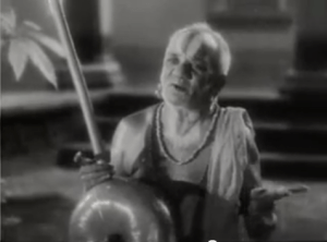 Krishna, disguised an old man, addresses Ghatotkacha