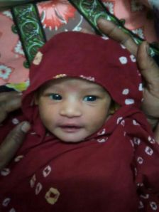 Anand's newborn daughter Anagha.