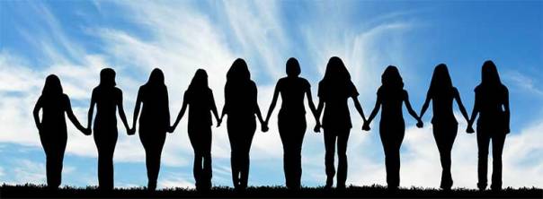 Silhouette-of-ten-women