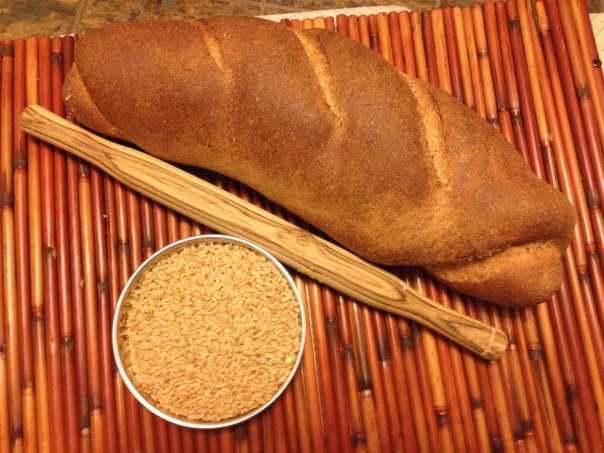 scored bread rolling pin wheat